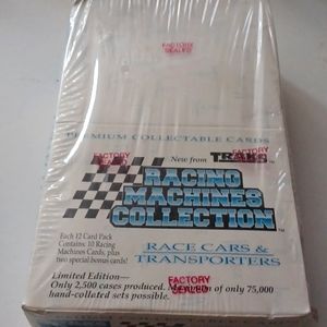 Racing Machine Collection Trading Cards Factory Sealed Box of Traks 1992
